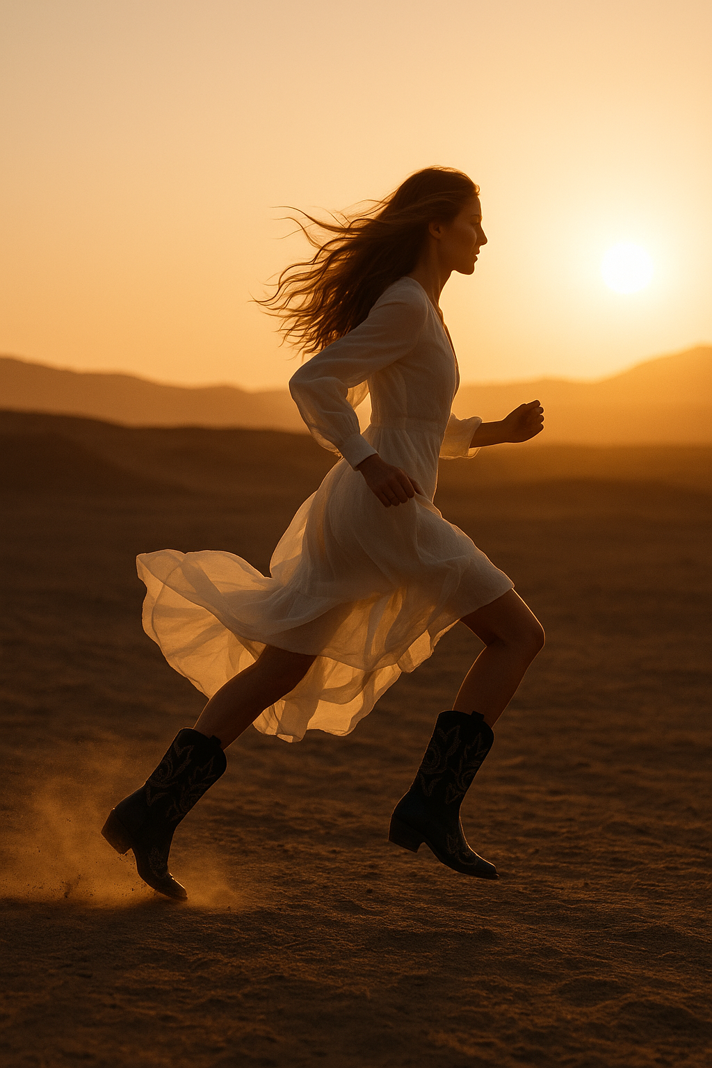 Classic mid-calf cowboy boots in black leather, featuring intricate white Western stitching, pointed toes, and angled wooden block heels. A timeless rustic design perfect for everyday wear or elevated country-chic outfits.